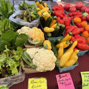 a variety of fruits and vegetables