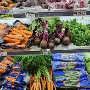 a variety of vegetables on display