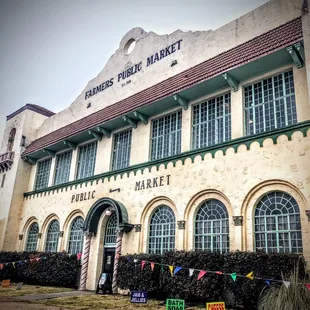 the front of the building