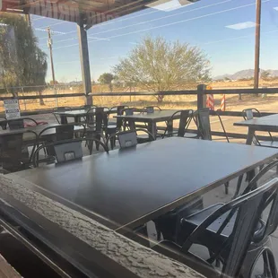 6 tables outside