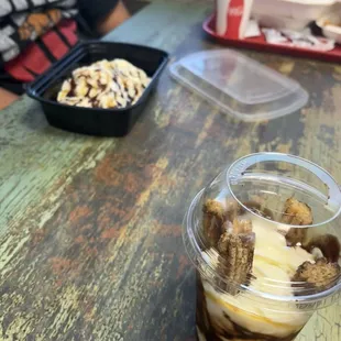 Churro Sundae and Bronco Brownie