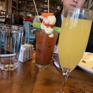 Cold Pressed Tangerine Mimosa and bloody mery