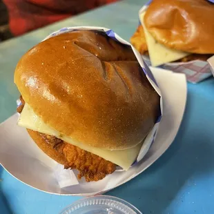 a sandwich and a drink