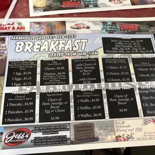 Breakfast Menu