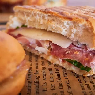 "The Bocadillo" - Jamon Serrano, grated tomato, arugula, Manchego cheese