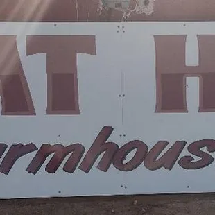 a sign for the restaurant