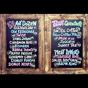 Our menu!