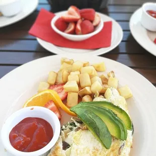 Egg white California omelet