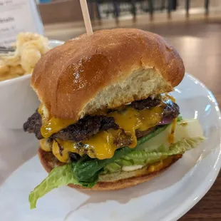 Double smash burger