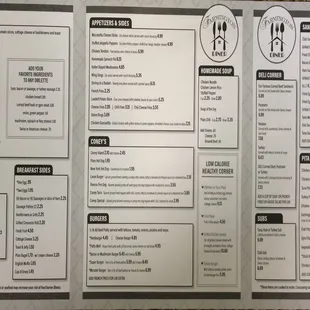 sushi and sashimi, menu