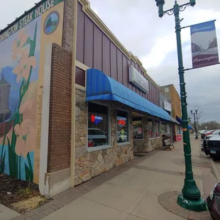 the outside of the building