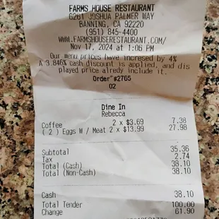 Farmhouse restaurant