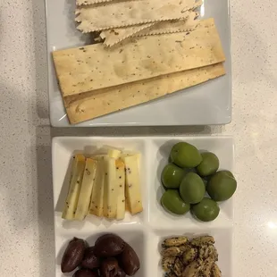 When I got home, I made a little #girldinner set up (crackers, Kalamata olives not from Farmstead).