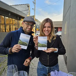 Importer Giuseppe Locascio and Winemaker Federica Topi from Terraviva winery in Abruzzo.