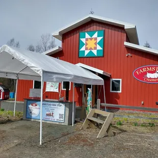 Farmstead Creamery with "Farmstead Fika Stop" front counter