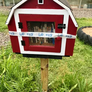 The new library to borrow or donate a book or two.