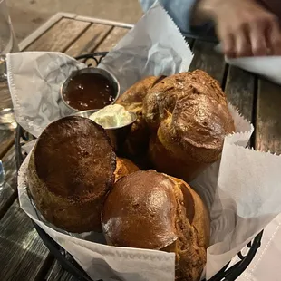 Popover basket with jam and butter (keep this one for breakfast!)