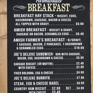 Breakfast Menu
