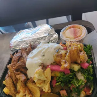 Delicious rice bowl. I basically wanted a salad and a little rice and that's what I got
