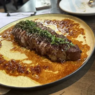 a plate of food on a table