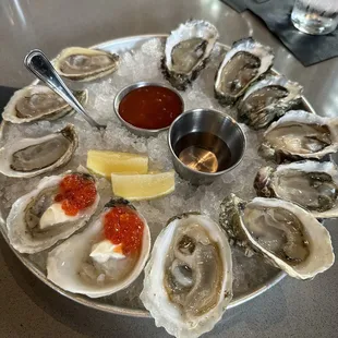 Assortment of oysters