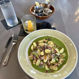 Springtime gnocchi - crispy, savory, and refreshing