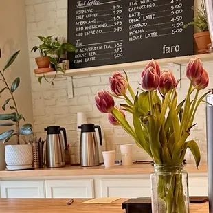 Front counter and menu