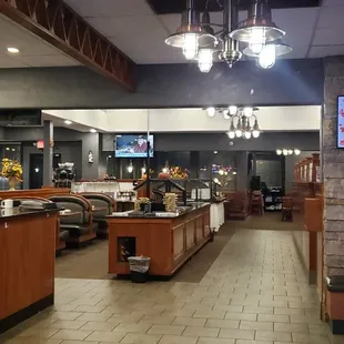 a view of the dining area