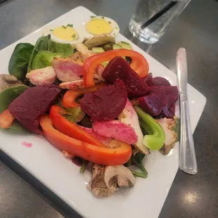 Salad made from the salad bar. Which was neat and clean