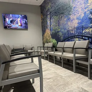 Part of the huge waiting room very clean, sweet front desk girl plenty of parking.