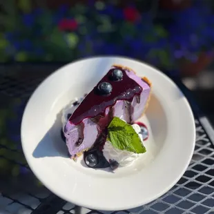 Gluten friendly blueberry ice cream cake