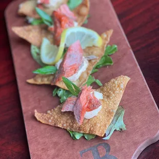 Smoked Salmon Wontons
