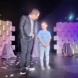 Farrell Dillon with Kyson Christiansen.