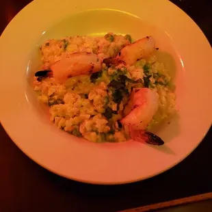 Shrimp Risotto. Delicious,  had peas in this creamy delight.