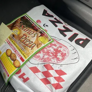 Old school pizza in the paper bag!!!