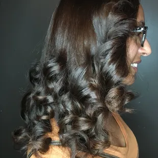 Silk Press on Natural Hair with Curls