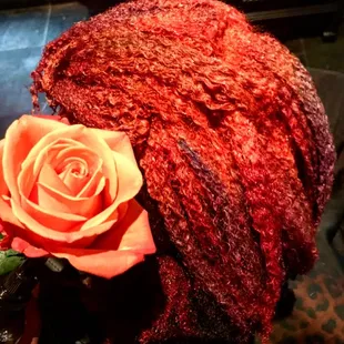 Rose inspired hair color