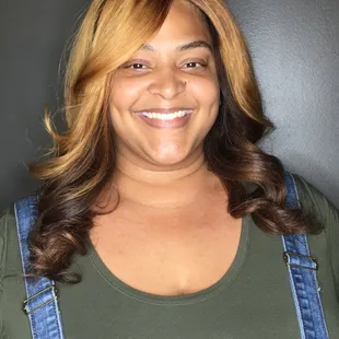 Custom Colored Closure Install with no hair left out. Completely sewn down no glue .