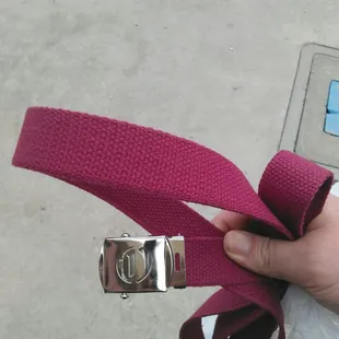 Fashion Ave - Burgundy belt and buckle $6.50 out the door.