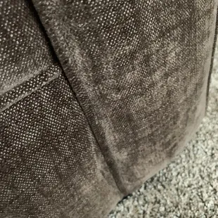 Stapler in the bottom of the chair material