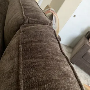 Over stuff  pillows' seams crooked