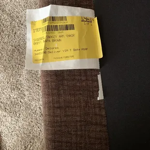 My name with a tag ripped off with something else was there