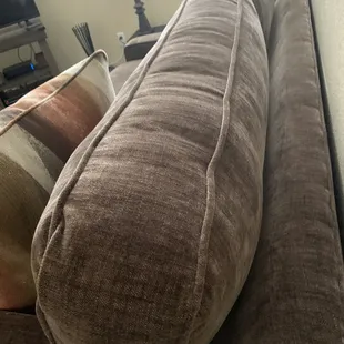 Seam sewed crooked and over stuff pillow