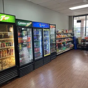 Snacks and drinks
