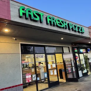 the front of the restaurant