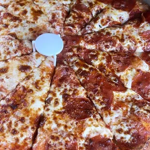 Half cheese half pepperoni