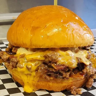 Chopped Beef with Smoked Bacon and Caramelized Onion