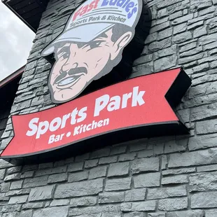 a sign for a sports park