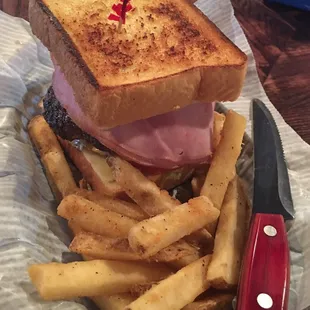 a sandwich and french fries