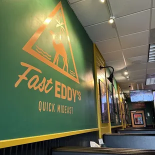 the interior of a fast eddy&apos;s restaurant